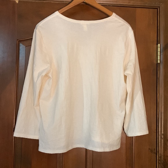 J. Jill Tops J Jill Crossover Cream Color Tee Size L Poshmark